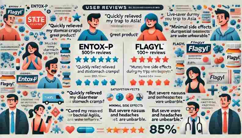 Entox-P Vs Flagyl Tablets (Uses, Side Effects, & Price In Pakistan) 8 User-Reviews-&-Ratings